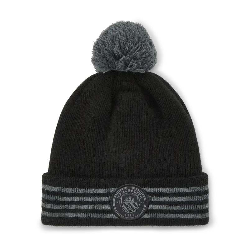 Manchester City Stripe Cuff Bobble Hat | Manchester City Shop