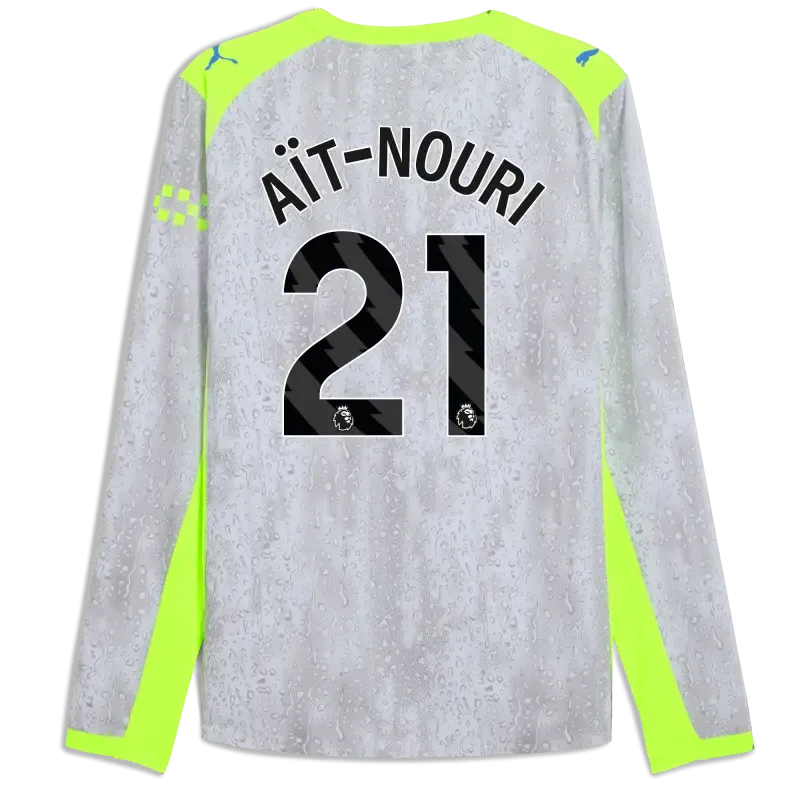 Manchester City Third Authentic Jersey 2025/26 Long Sleeve With AÏT-NOURI 21 Printing | Manchester City Shop Manchester City Third Authentic Jersey 2025/26 Long Sleeve With AÏT-NOURI 21 Printing | Manchester City Shop