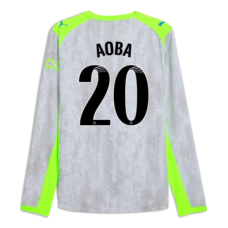 Manchester City Third Authentic Jersey 2025/26 Long Sleeve With AOBA 20 Printing | Manchester City Shop