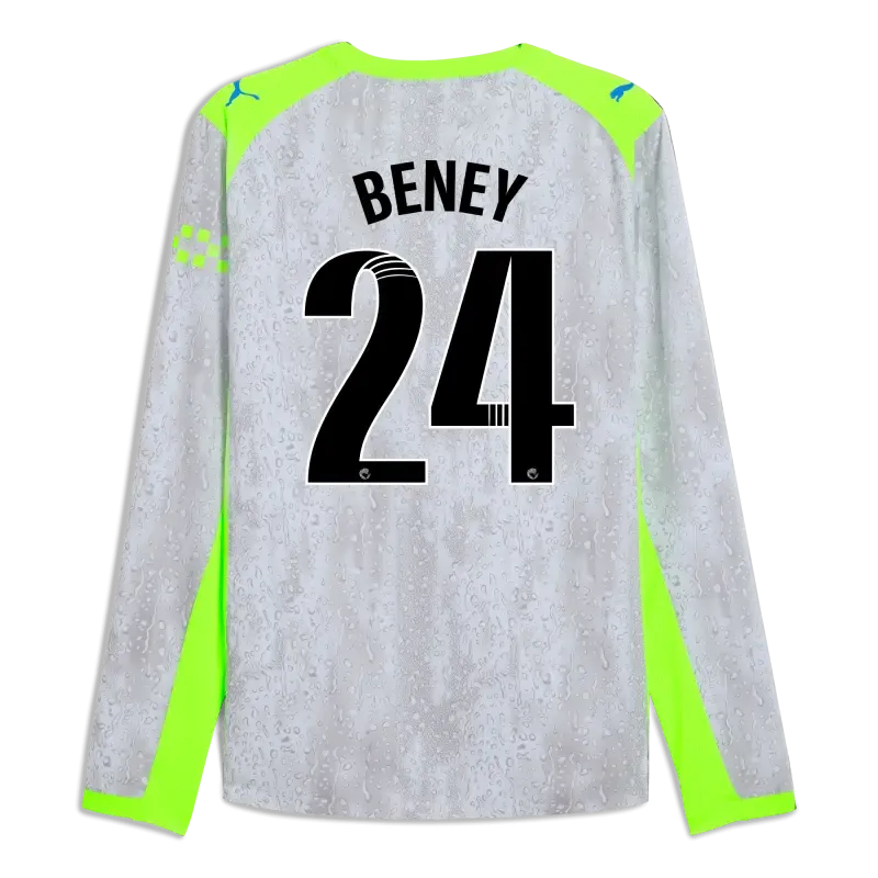 Manchester City Third Authentic Jersey 2025/26 Long Sleeve With BENEY 24 Printing | Manchester City Shop