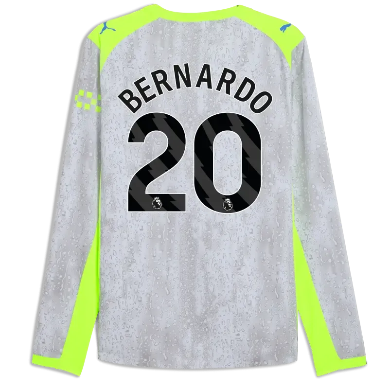 Manchester City Third Authentic Jersey 2025/26 Long Sleeve With BERNARDO 20 Printing | Manchester City Shop Manchester City Third Authentic Jersey 2025/26 Long Sleeve With BERNARDO 20 Printing | Manchester City Shop