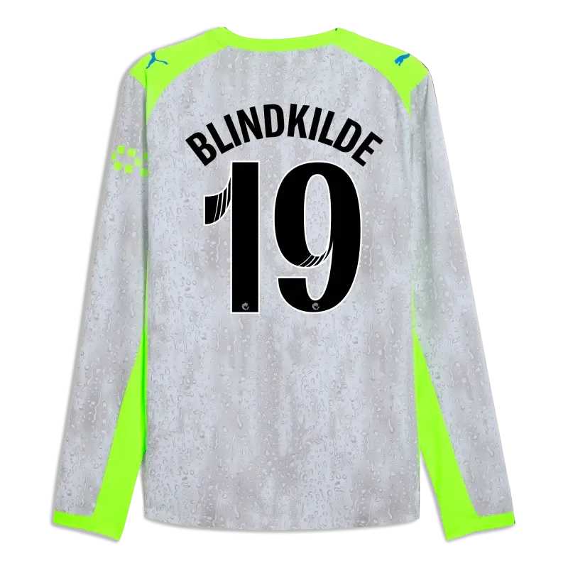 Manchester City Third Authentic Jersey 2025/26 Long Sleeve With BLINDKILDE 19 Printing | Manchester City Shop