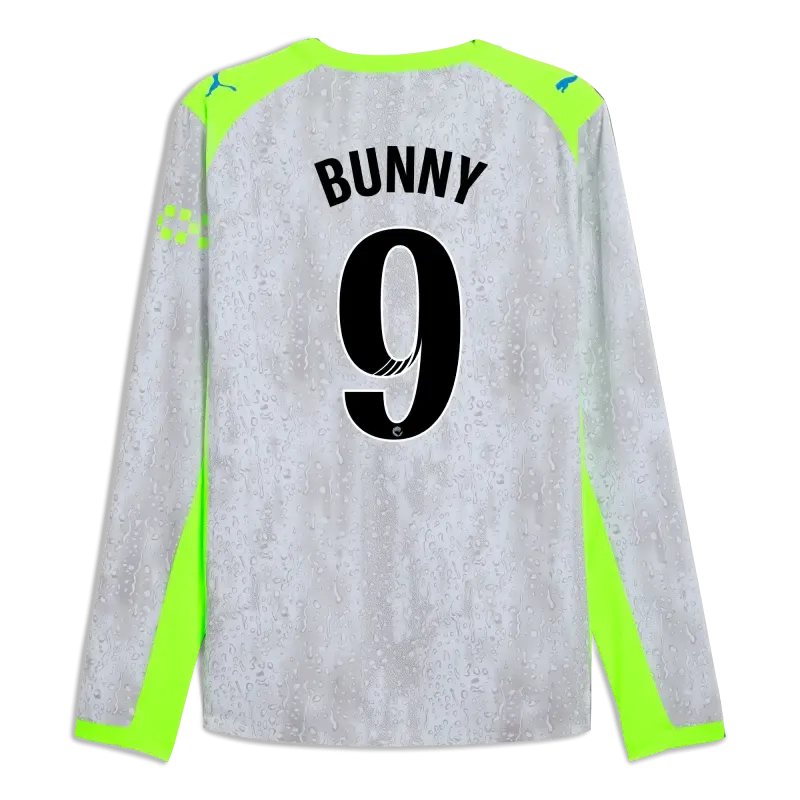 Manchester City Third Authentic Jersey 2025/26 Long Sleeve With BUNNY 9 Printing | Manchester City Shop