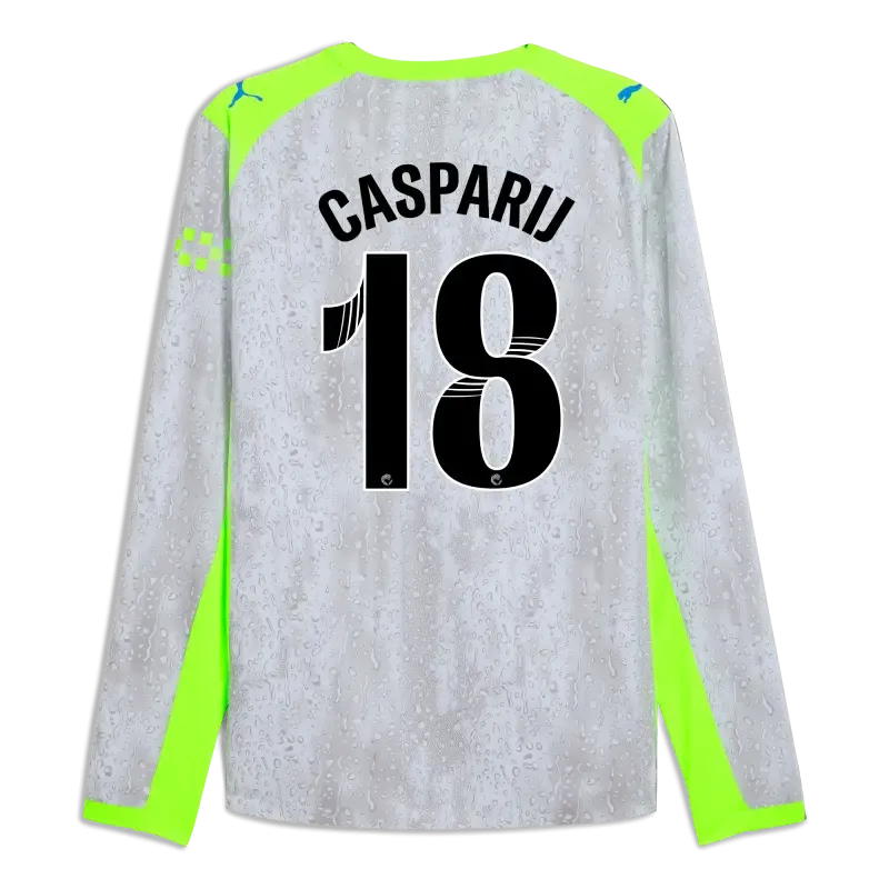 Manchester City Third Authentic Jersey 2025/26 Long Sleeve With CASPARIJ 18 Printing | Manchester City Shop