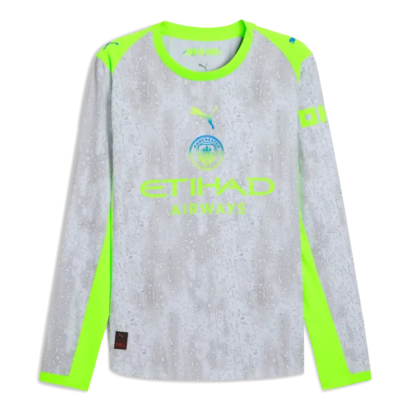 Manchester City Third Authentic Jersey 2025/26 Long Sleeve With Custom Printing | Manchester City Shop