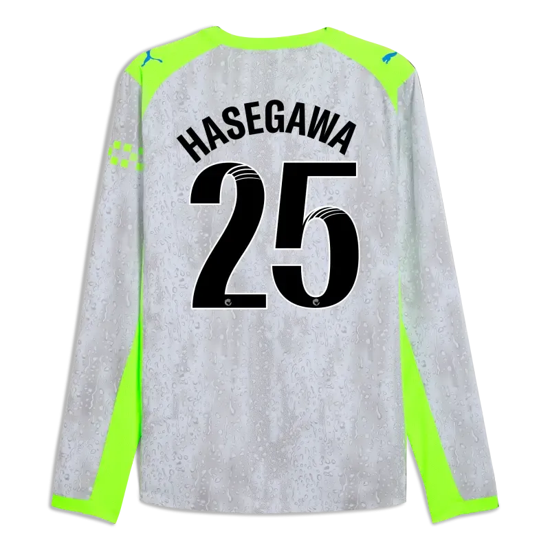 Manchester City Third Authentic Jersey 2025/26 Long Sleeve With HASEGAWA 25 Printing | Manchester City Shop