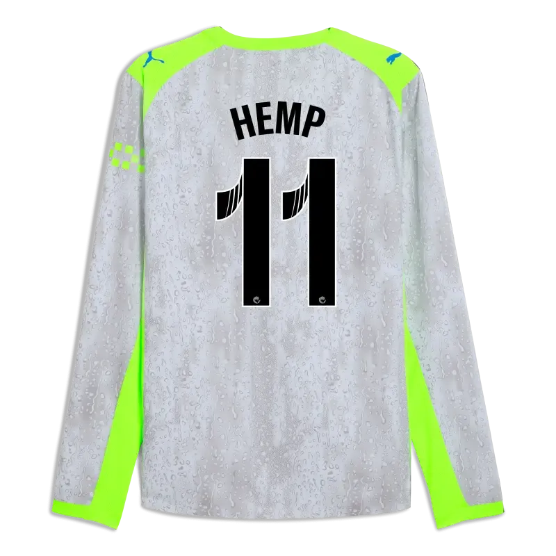 Manchester City Third Authentic Jersey 2025/26 Long Sleeve With HEMP 11 Printing | Manchester City Shop