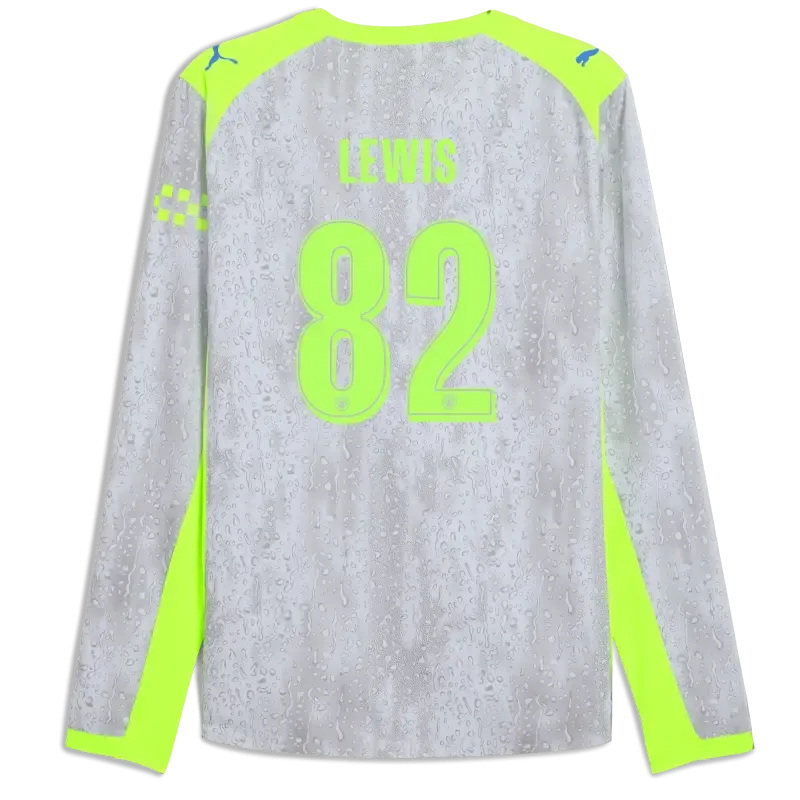 Manchester City Third Authentic Jersey 2025/26 Long Sleeve With LEWIS 82 Printing | Manchester City Shop Manchester City Third Authentic Jersey 2025/26 Long Sleeve With LEWIS 82 Printing | Manchester City Shop