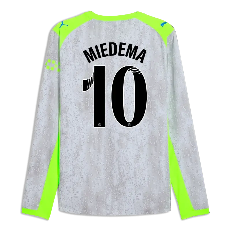 Manchester City Third Authentic Jersey 2025/26 Long Sleeve With MIEDEMA 10 Printing | Manchester City Shop
