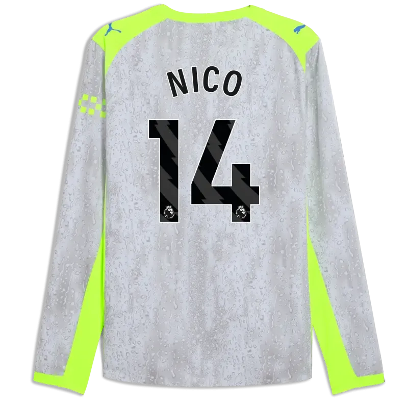 Manchester City Third Authentic Jersey 2025/26 Long Sleeve With NICO 14 Printing | Manchester City Shop Manchester City Third Authentic Jersey 2025/26 Long Sleeve With NICO 14 Printing | Manchester City Shop