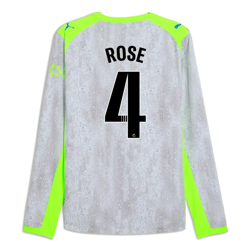 Manchester City Third Authentic Jersey 2025/26 Long Sleeve With ROSE 4 Printing | Manchester City Shop