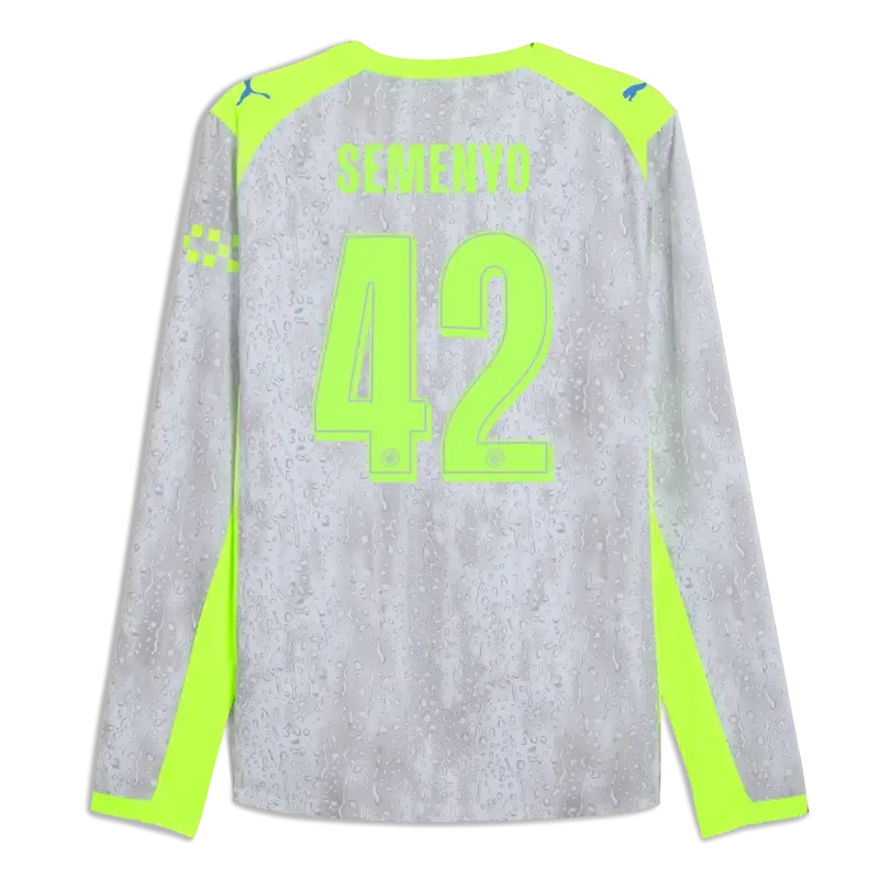 Manchester City Third Authentic Jersey 2025/26 Long Sleeve With SEMENYO 42 Printing | Manchester City Shop
