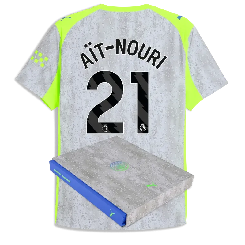 Manchester City Third Authentic Jersey 2025/26 With AÏT-NOURI 21 Printing in Gift Box | Manchester City Shop Manchester City Third Authentic Jersey 2025/26 With AÏT-NOURI 21 Printing in Gift Box | Manchester City Shop