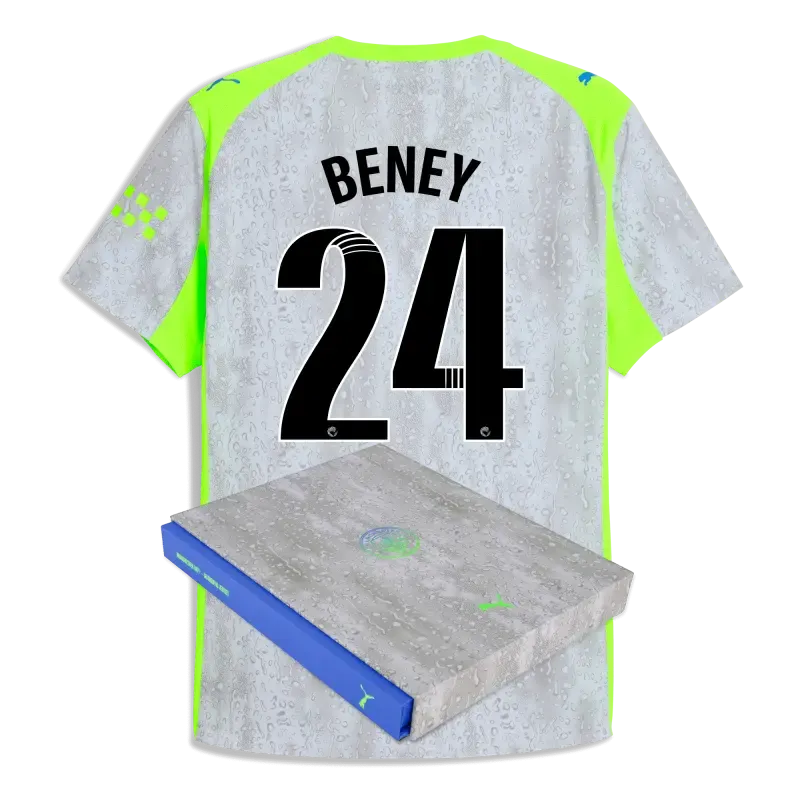 Manchester City Third Authentic Jersey 2025/26 With BENEY 24 Printing in Gift Box | Manchester City Shop