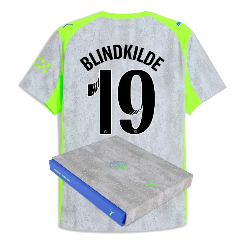 Manchester City Third Authentic Jersey 2025/26 With BLINDKILDE 19 Printing in Gift Box | Manchester City Shop
