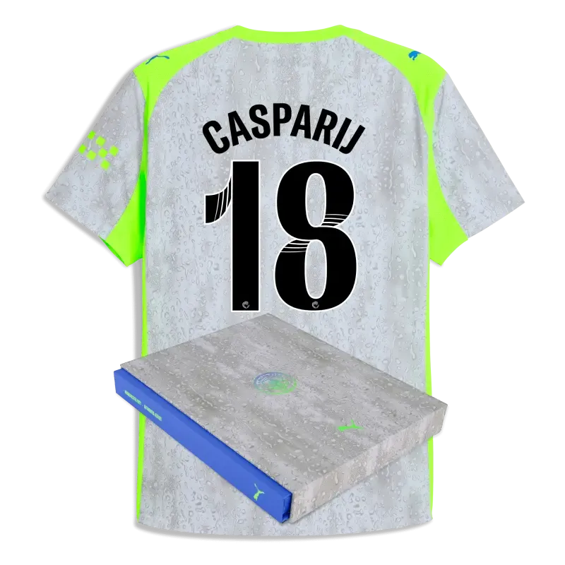 Manchester City Third Authentic Jersey 2025/26 With CASPARIJ 18 Printing in Gift Box | Manchester City Shop