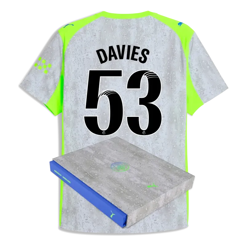 Manchester City Third Authentic Jersey 2025/26 With DAVIES 53 Printing in Gift Box | Manchester City Shop