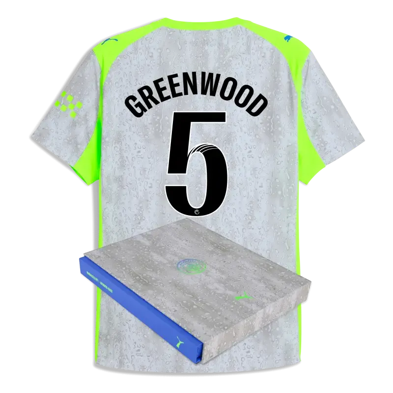 Manchester City Third Authentic Jersey 2025/26 With GREENWOOD 5 Printing in Gift Box | Manchester City Shop