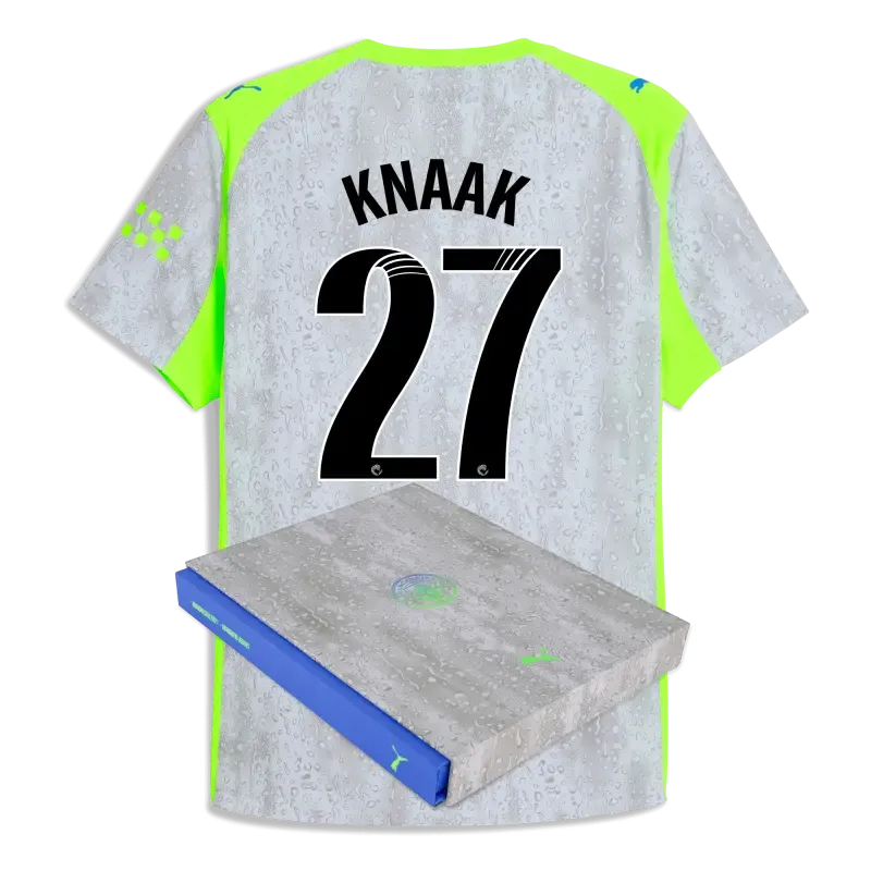 Manchester City Third Authentic Jersey 2025/26 With KNAAK 27 Printing in Gift Box | Manchester City Shop