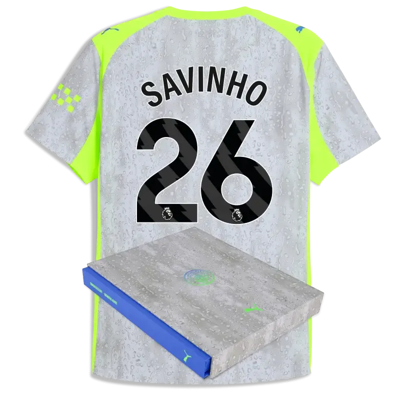 Manchester City Third Authentic Jersey 2025/26 With SAVINHO 26 Printing in Gift Box | Manchester City Shop Manchester City Third Authentic Jersey 2025/26 With SAVINHO 26 Printing in Gift Box | Manchester City Shop
