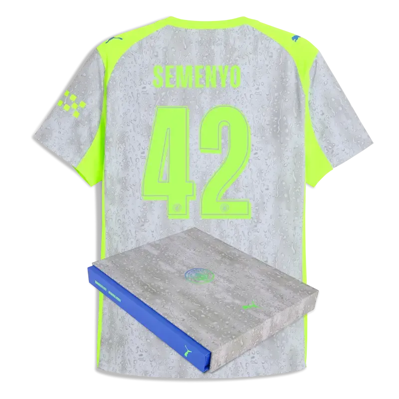 Manchester City Third Authentic Jersey 2025/26 With SEMENYO 42 Printing in Gift Box | Manchester City Shop