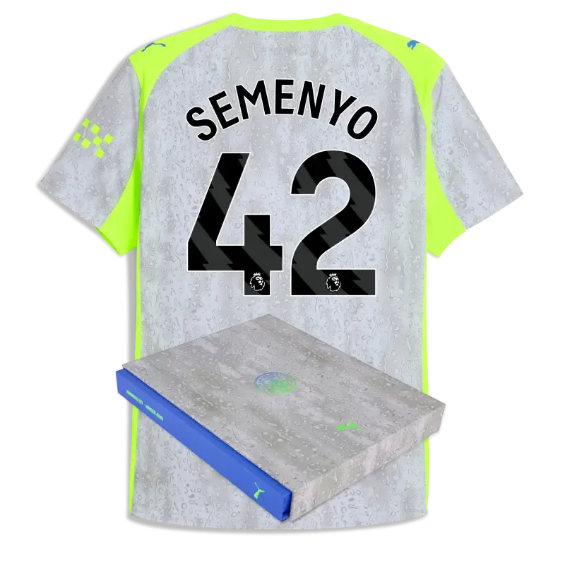 Manchester City Third Authentic Jersey 2025/26 With SEMENYO 42 Printing in Gift Box | Manchester City Shop