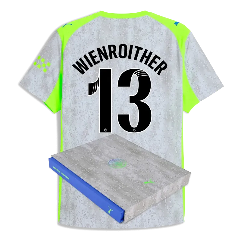 Manchester City Third Authentic Jersey 2025/26 With WIENROITHER 13 Printing in Gift Box | Manchester City Shop