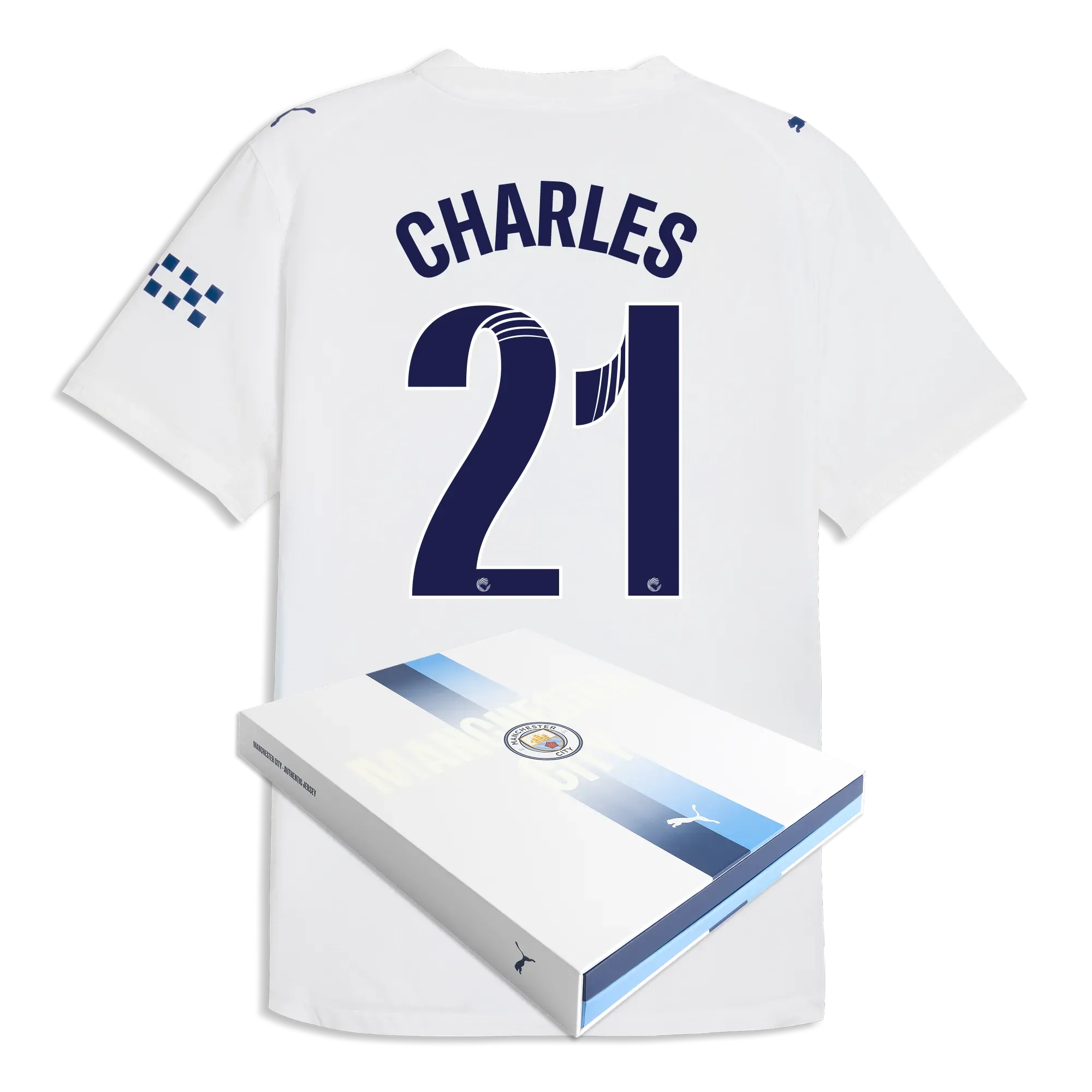 Manchester City Third Authentic Jersey 2026/27 With CHARLES 21 Printing in Gift Box | Manchester City Shop