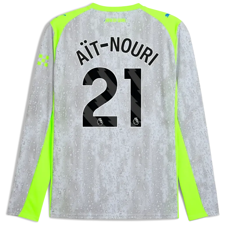 Manchester City Third Jersey 2025/26 Long Sleeve With AÏT-NOURI 21 Printing | Manchester City Shop Manchester City Third Jersey 2025/26 Long Sleeve With AÏT-NOURI 21 Printing | Manchester City Shop