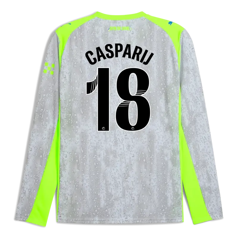 Manchester City Third Jersey 2025/26 Long Sleeve With CASPARIJ 18 Printing | Manchester City Shop
