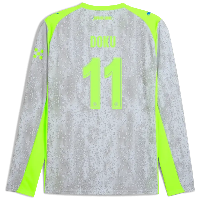 Manchester City Third Jersey 2025/26 Long Sleeve With DOKU 11 Printing | Manchester City Shop Manchester City Third Jersey 2025/26 Long Sleeve With DOKU 11 Printing | Manchester City Shop