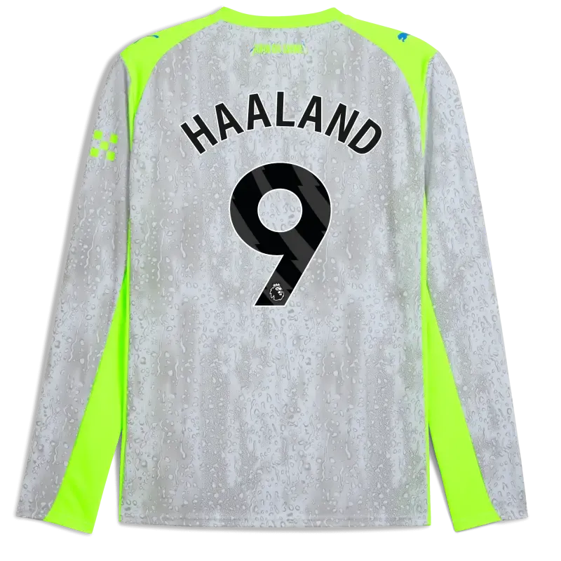 Manchester City Third Jersey 2025/26 Long Sleeve With HAALAND 9 Printing | Manchester City Shop Manchester City Third Jersey 2025/26 Long Sleeve With HAALAND 9 Printing | Manchester City Shop