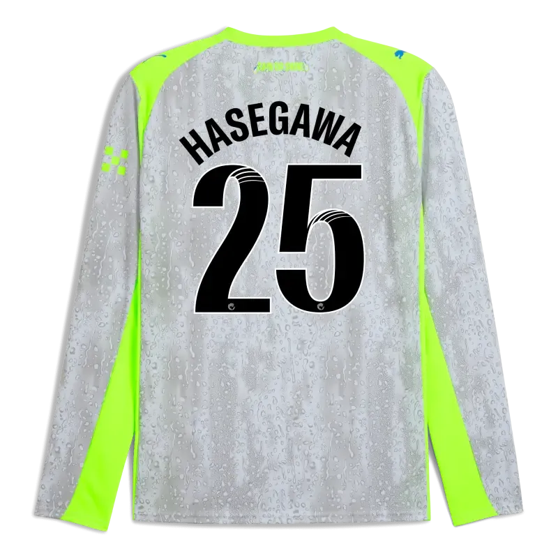 Manchester City Third Jersey 2025/26 Long Sleeve With HASEGAWA 25 Printing | Manchester City Shop