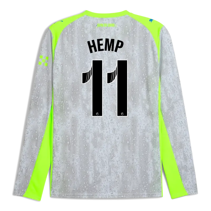 Manchester City Third Jersey 2025/26 Long Sleeve With HEMP 11 Printing | Manchester City Shop