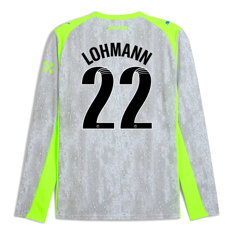 Manchester City Third Jersey 2025/26 Long Sleeve With LOHMANN 22 Printing | Manchester City Shop