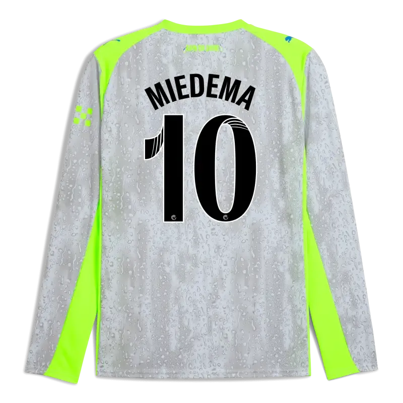Manchester City Third Jersey 2025/26 Long Sleeve With MIEDEMA 10 Printing | Manchester City Shop