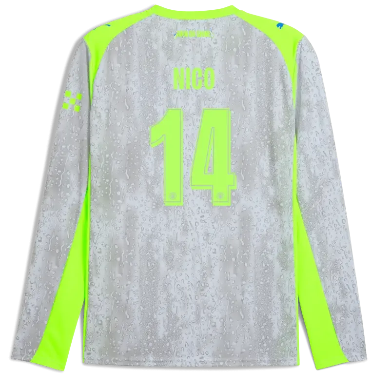 Manchester City Third Jersey 2025/26 Long Sleeve With NICO 14 Printing | Manchester City Shop Manchester City Third Jersey 2025/26 Long Sleeve With NICO 14 Printing | Manchester City Shop