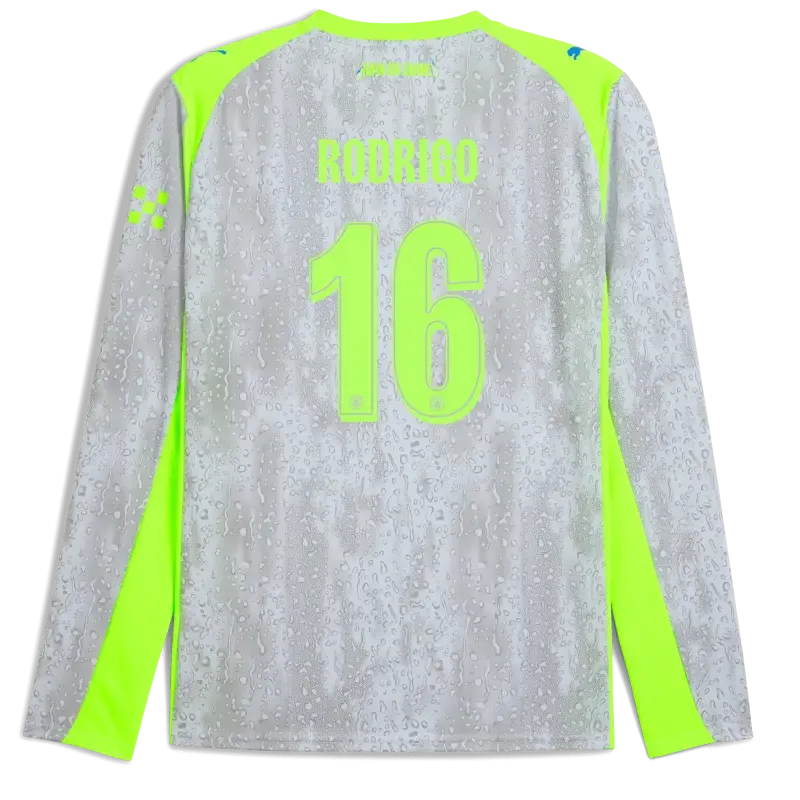 Manchester City Third Jersey 2025/26 Long Sleeve With RODRIGO 16 Printing | Manchester City Shop Manchester City Third Jersey 2025/26 Long Sleeve With RODRIGO 16 Printing | Manchester City Shop