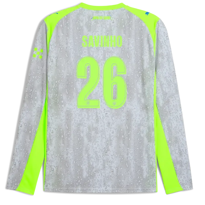 Manchester City Third Jersey 2025/26 Long Sleeve With SAVINHO 26 Printing | Manchester City Shop Manchester City Third Jersey 2025/26 Long Sleeve With SAVINHO 26 Printing | Manchester City Shop