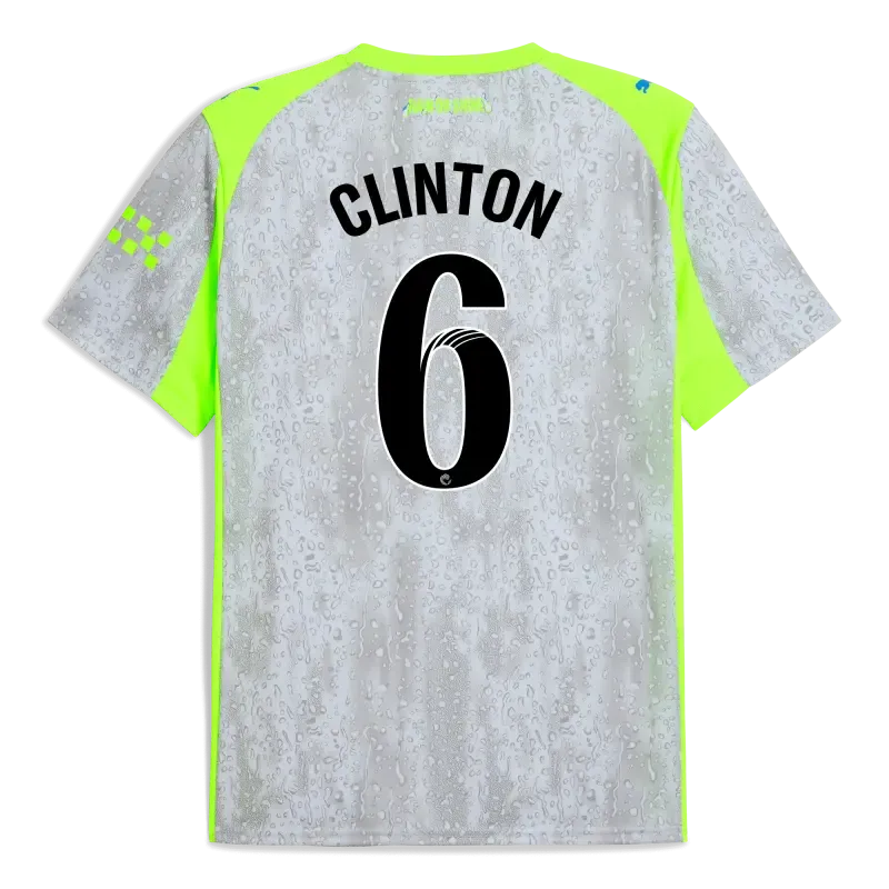 Manchester City Third Jersey 2025/26 With CLINTON 6  Printing | Manchester City Shop