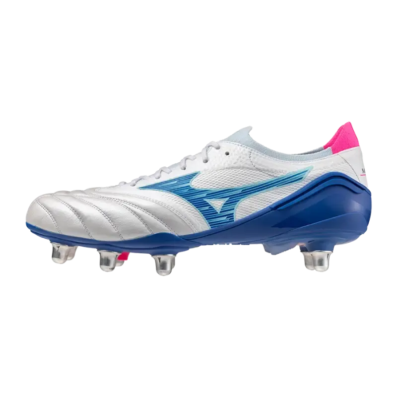 Mizuno MORELIA NEO IV BETA ELITE SI White/Tanager Turquoise/Pink Tetra | Manchester City Shop
