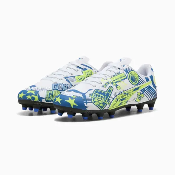 Puma Christian Pulisic x Ultra Legacy FG/AG Big Kid ‘Allover Print – Lake Blue Yellow Alert’ | Manchester City Shop
