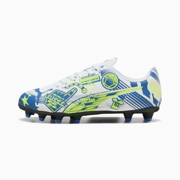 Puma Christian Pulisic x Ultra Legacy FG/AG Big Kid ‘Allover Print – Lake Blue Yellow Alert’ | Manchester City Shop