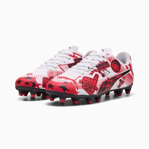 Puma Christian Pulisic x Ultra Legacy FG/AG Big Kid ‘Allover Print – White Red Black’ | Manchester City Shop