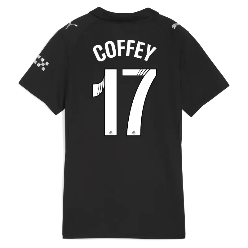 Women’s Manchester City Away Jersey 2025/26 With COFFEY 17 Printing | Manchester City Shop