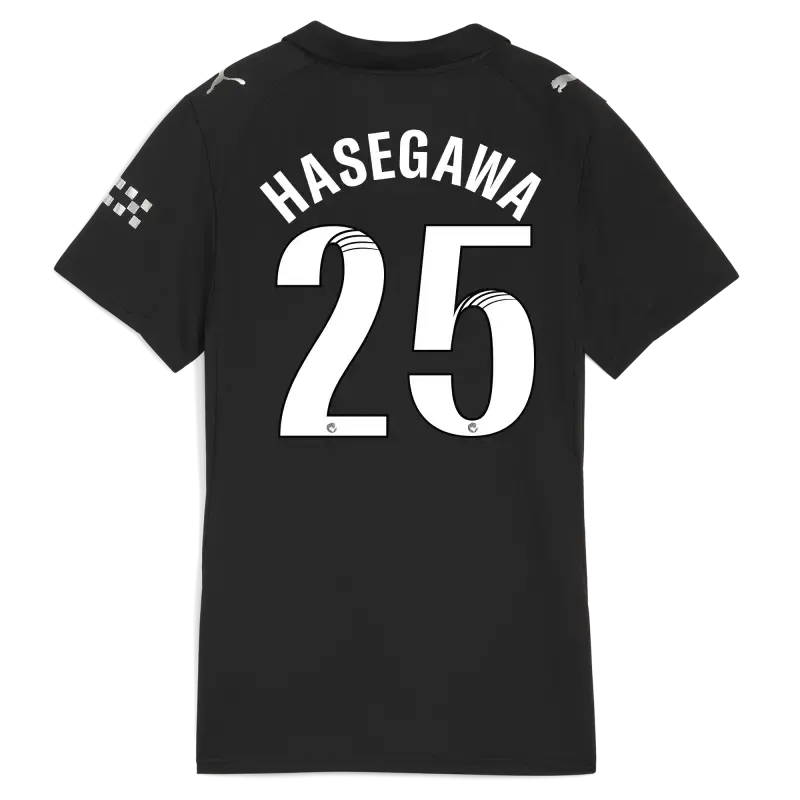 Women’s Manchester City Away Jersey 2025/26 With HASEGAWA 25 Printing | Manchester City Shop