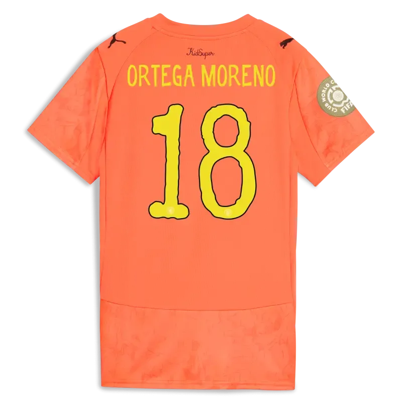Women’s Manchester City GK KidSuper Club World Cup Jersey Orange 2025/26 With ORTEGA MORENO 18 printing | Manchester City Shop Women’s Manchester City GK KidSuper Club World Cup Jersey Orange 2025/26 With ORTEGA MORENO 18 printing | Manchester City Shop