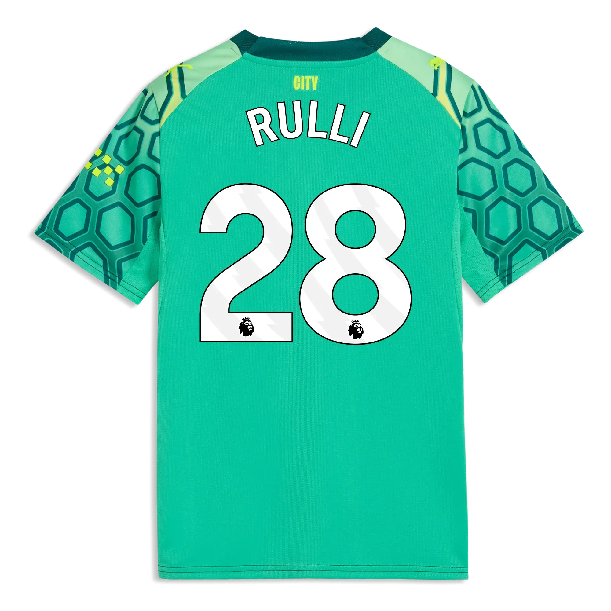 Women’s Manchester City Goalkeeper Jersey 201/26 With RULLI 28 Printing | Manchester City Shop