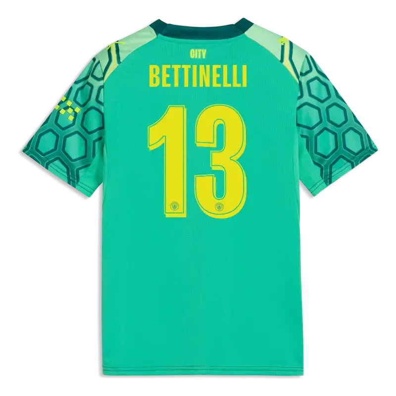 Women’s Manchester City Goalkeeper Jersey 2025/26 With BETTINELLI 13 Printing | Manchester City Shop