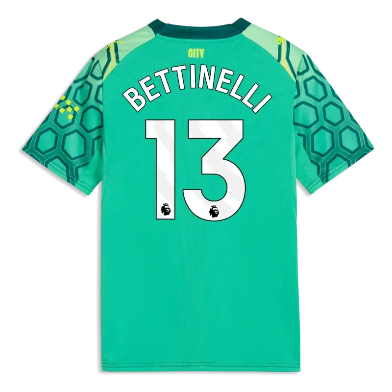 Women’s Manchester City Goalkeeper Jersey 2025/26 With BETTINELLI 13 Printing | Manchester City Shop